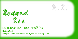 medard kis business card